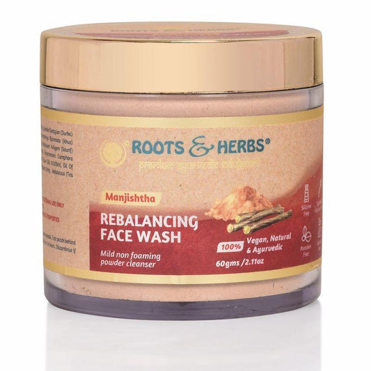 Manjistha  Face Wash Lep Mild Foaming Powder Facial Cleanser (oily -combination Skin)