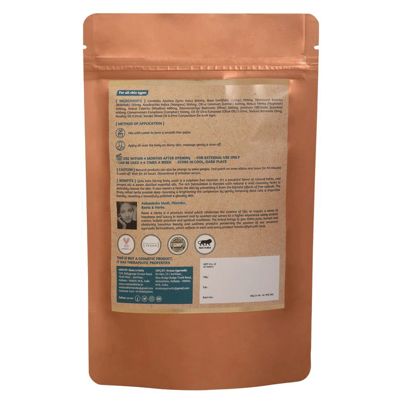 Gotu Kola Fairing Body Wash Scrub Mild Foaming Powder Body Cleanser