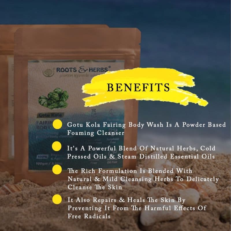 Gotu Kola Fairing Body Wash Scrub Mild Foaming Powder Body Cleanser