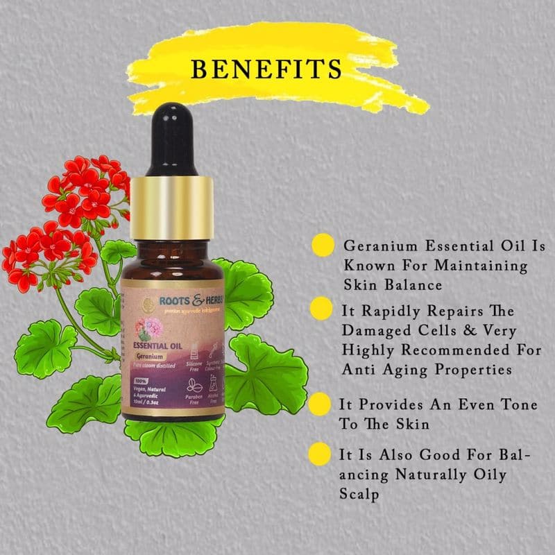 Geranium Essential Oil Pure Steam Distilled