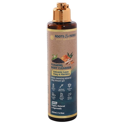 Volcanic lava clay  body deep cleansing mineral shower gel