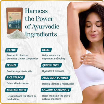 Neem & Fennel Instant Hair Removal Depilatory Powder With Spatula & Measuring Cup