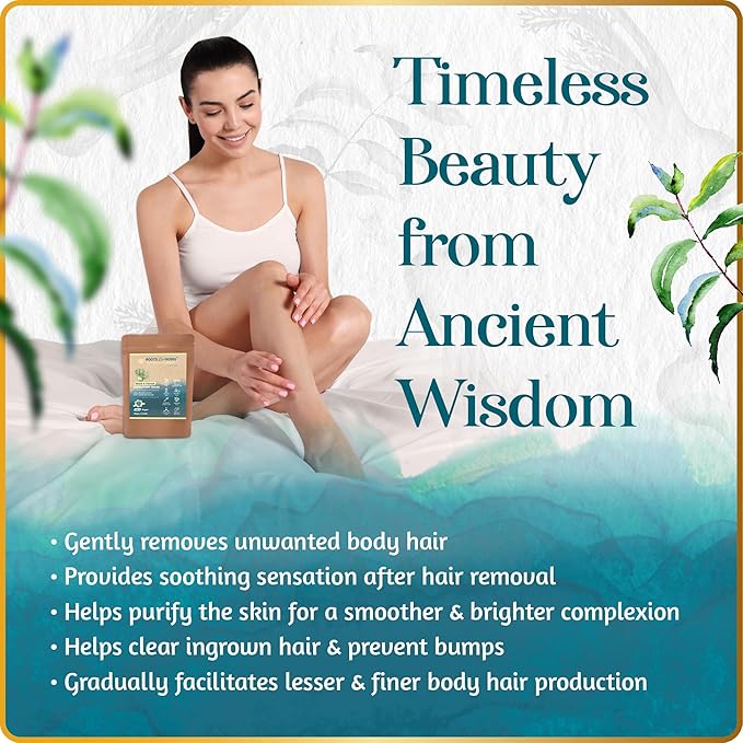 Neem & Fennel Instant Hair Removal Depilatory Powder With Spatula & Measuring Cup