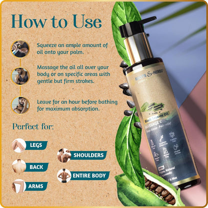 Black Sesame Oil Deep Tissue, pain Relief Massage Oil