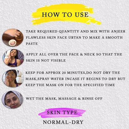Anjeer Flawless Skin Activator Intensive Treatment for Depigmentation , Skin Even-toning (normal-dry Skin)