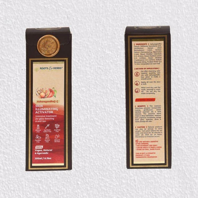Ashwagandha Skin Illuminating Activator Intensive Treatment for Glow Boosting & Anti Tan (normal-dry Skin)