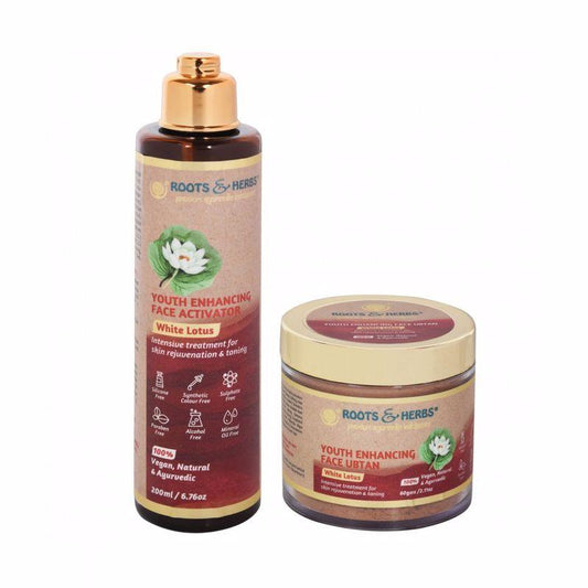 White Lotus Youth Enhancing Face Kit (ubtan & Activator Bundle) (matured-normal-dry Skin)