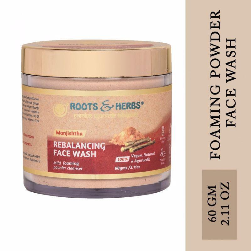 Manjistha  Face Wash Lep Mild Foaming Powder Facial Cleanser (oily -combination Skin)