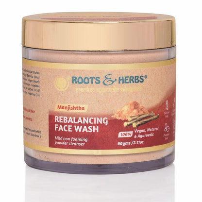 Manjistha  Face Wash Lep Mild Foaming Powder Facial Cleanser (oily -combination Skin)