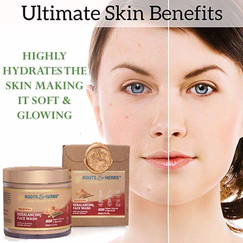 Manjistha  Face Wash Lep Mild Foaming Powder Facial Cleanser (oily -combination Skin)