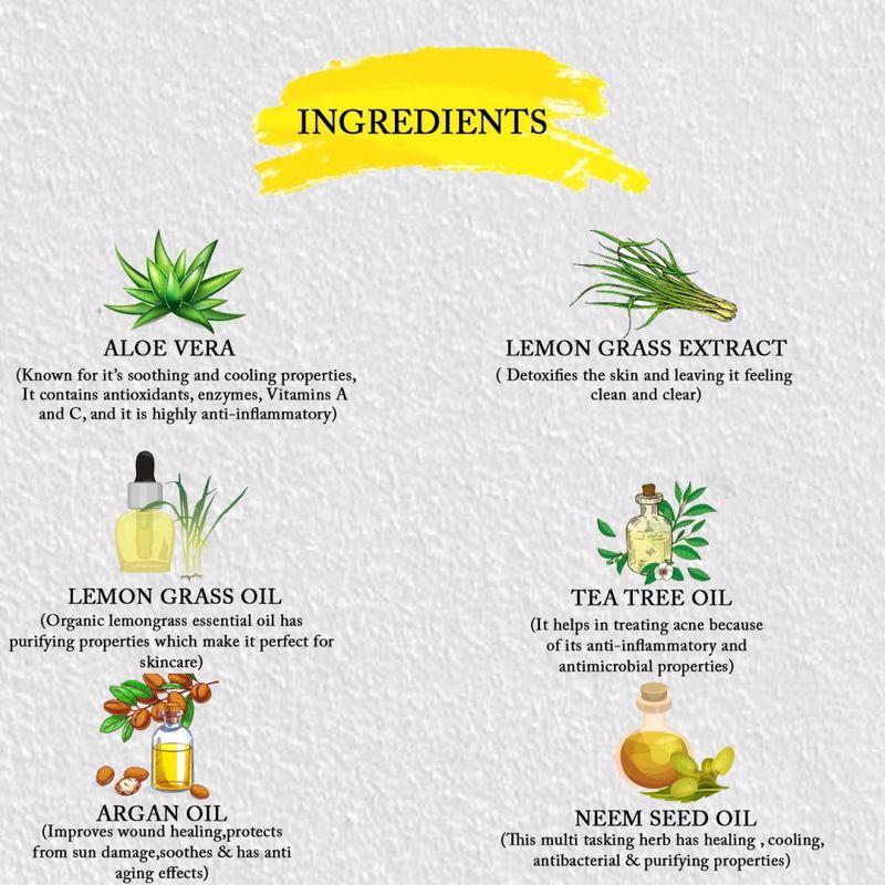 Lemongrass Detoxifying Facial Cleanser Oil (oily -combination Skin)
