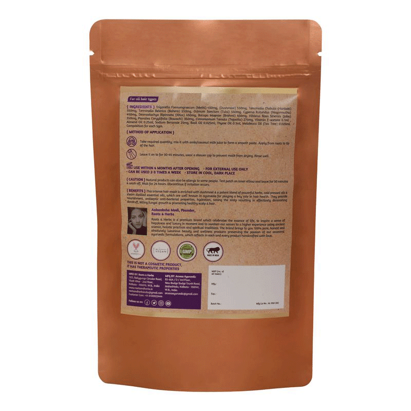 Dushmool Anti Dandruff Hair Lep 100% Natural & Effective Powder Hair Mask (for All Hair & Scalp Type )