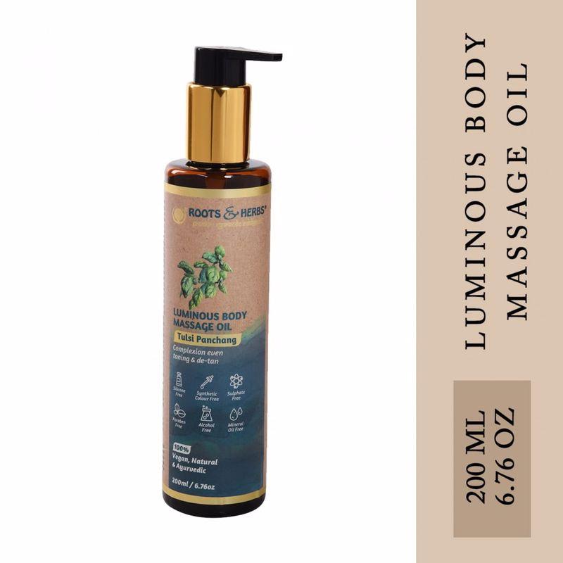 Tulsi Panchang Luminous Body Massage Oil  Even Toning & De-tan (all Skin Types)