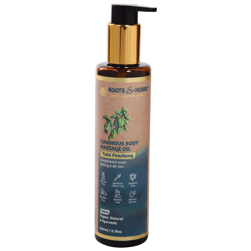 Tulsi Panchang Luminous Body Massage Oil Complexion Even Toning & De-tan (all Skin Types)