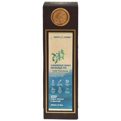 Tulsi Panchang Luminous Body Massage Oil  Even Toning & De-tan (all Skin Types)
