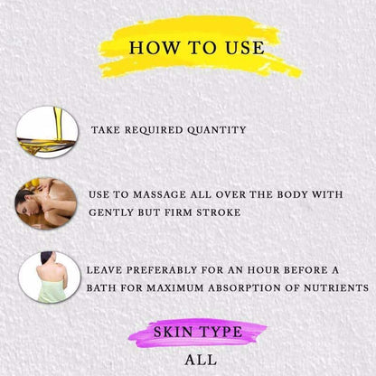 Tulsi Panchang Luminous Body Massage Oil  Even Toning & De-tan (all Skin Types)