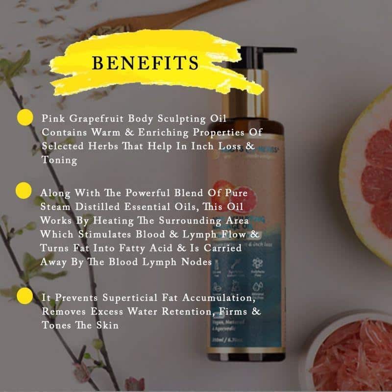Pink Grapefruit Body Sculpting Massage Oil Figure Correction & Inch Loss
