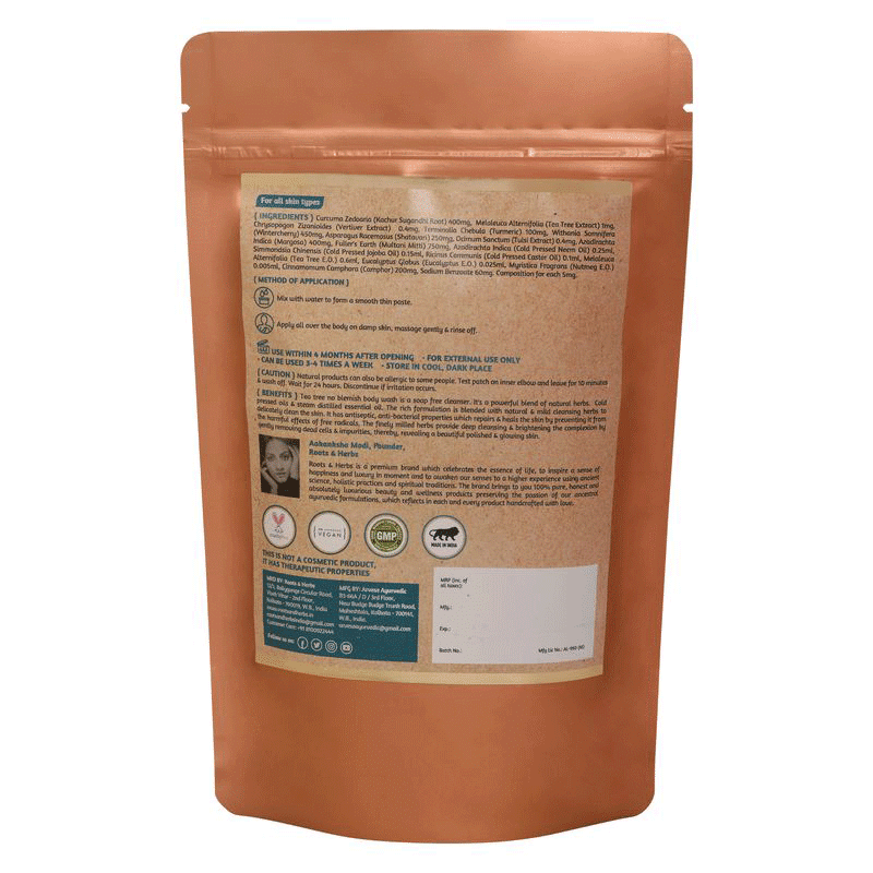 Tea Tree Body Wash Scrub Mild Foaming powder ( all Skin Types )