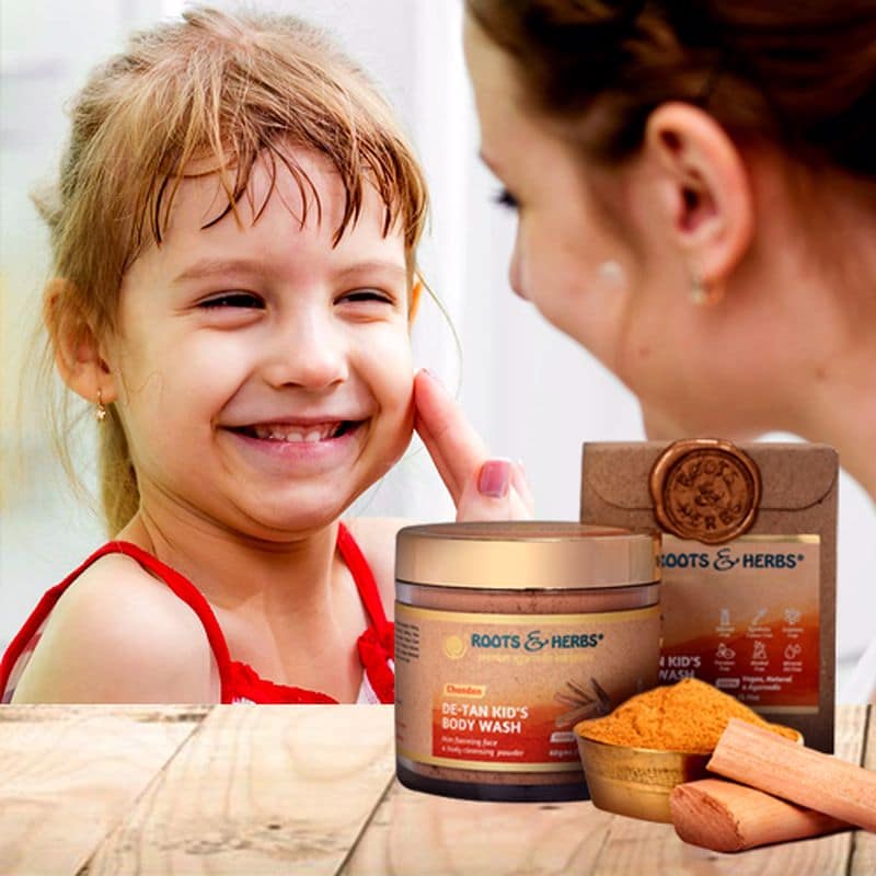 Chandan De-tan Kid's Body Wash Mild Foaming Powder (all Skin Types)