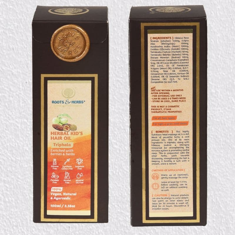 Triphala Herbal Kids Hair Oil Enriched With Berries & Potent Herbs (all Hair Types)
