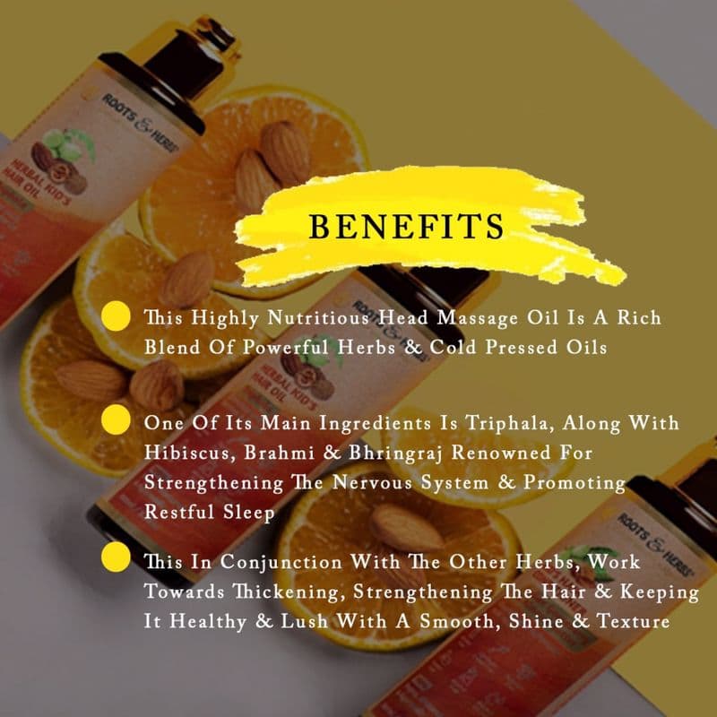 Triphala Herbal Kids Hair Oil Enriched With Berries & Potent Herbs (all Hair Types)
