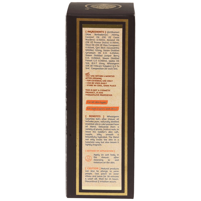 Luxuriate Wheatgerm Kids After Shower Oil With Skin Loving & Nourishing Oils (all Skin Types)