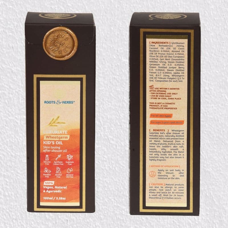 Luxuriate Wheatgerm Kids After Shower Oil With Skin Loving & Nourishing Oils (all Skin Types)