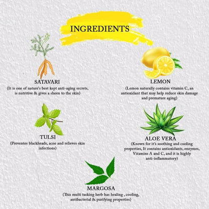 Margosa Skin Healing Face Ubtan Intensive Skin Clarifying Recipe (for Men) (oily -combination Skin)