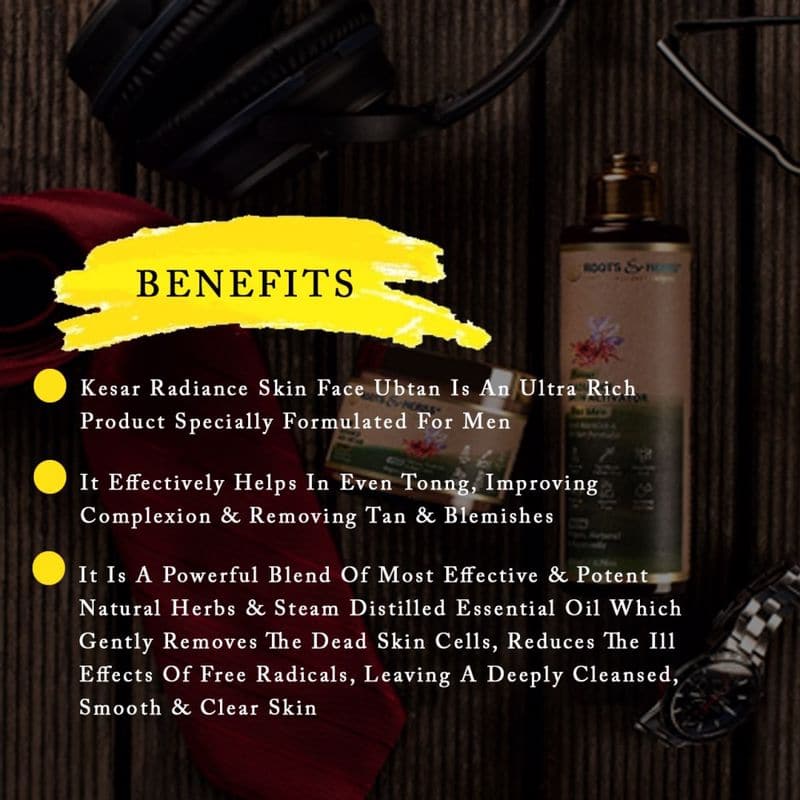 Kesar Radiance Face Ubtan Anti Blemish & Detan Formula (for Men) (normal-dry Skin)