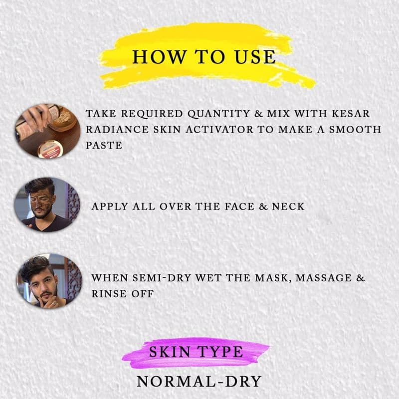 Kesar Radiance Face Ubtan Anti Blemish & Detan Formula (for Men) (normal-dry Skin)