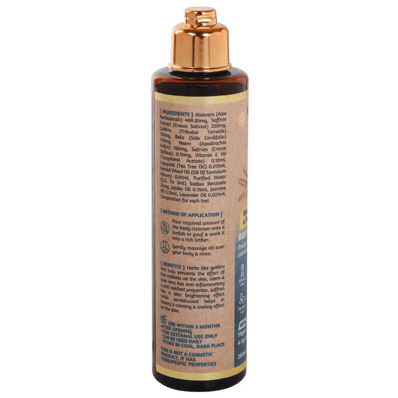 Shvet Chandan & Saffron Body Cleanser  Shower Gel