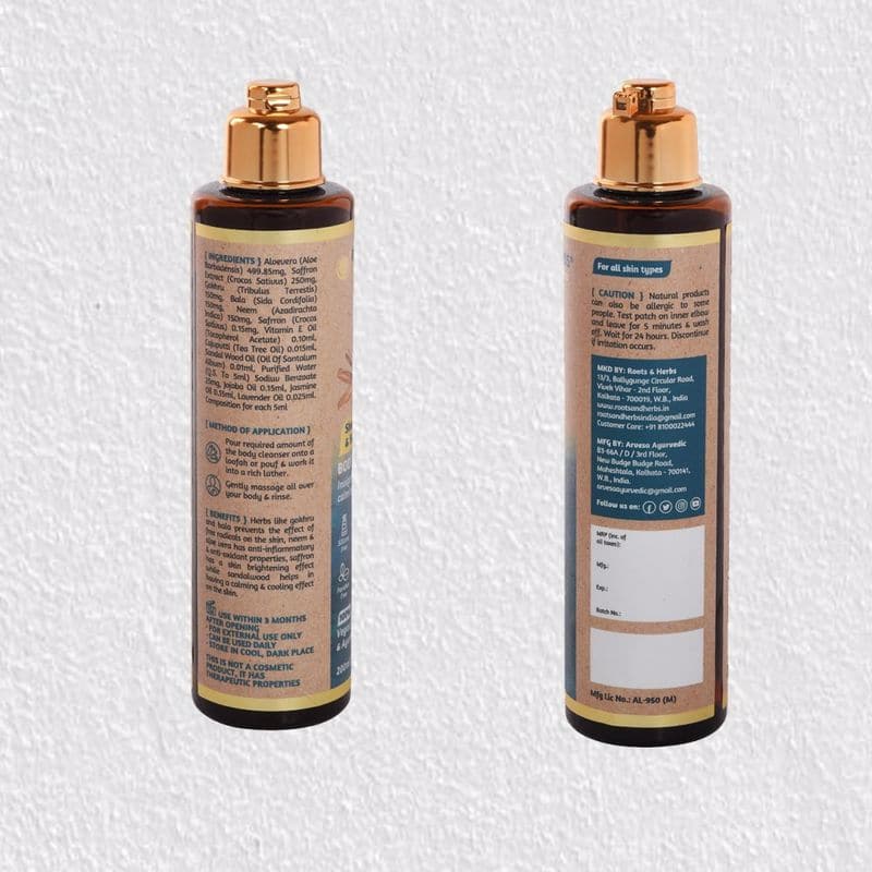 Shvet Chandan & Saffron Body Cleanser  Shower Gel