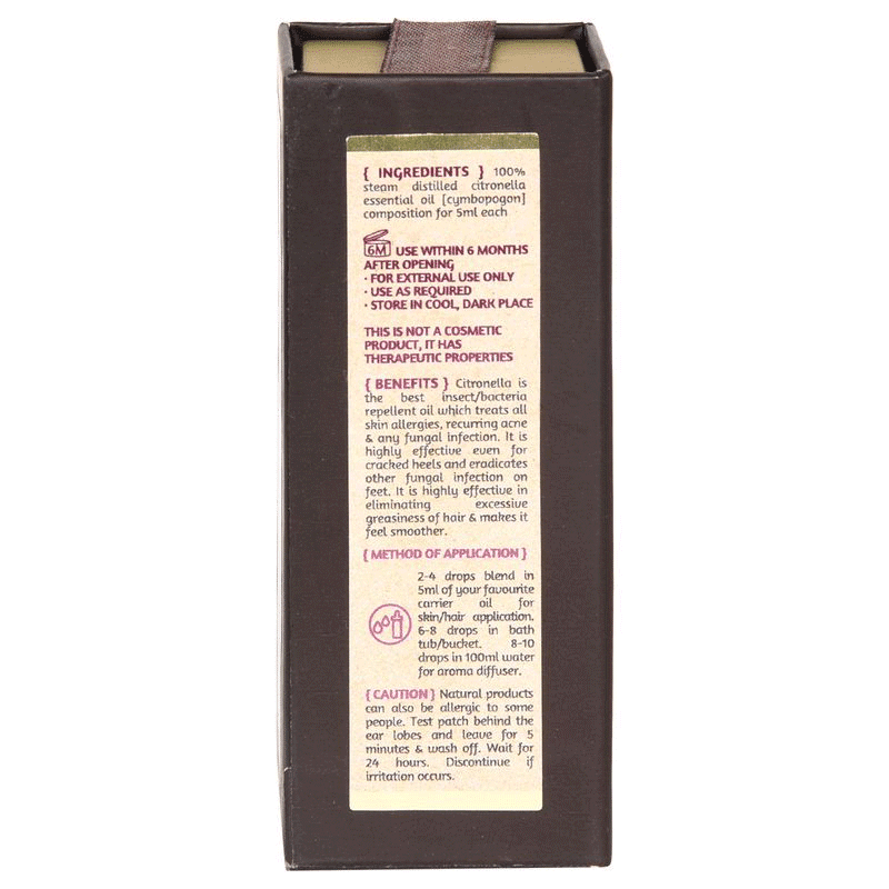Citronella Essential Oil Pure Steam Distilled