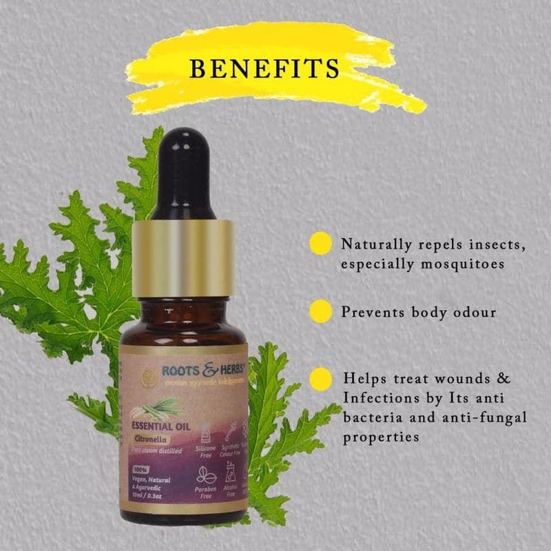 Citronella Essential Oil Pure Steam Distilled