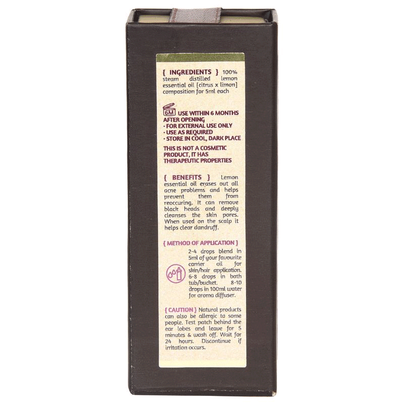 Lemon Essential Oil Pure Steam Distilled