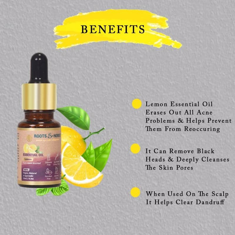 Lemon Essential Oil Pure Steam Distilled