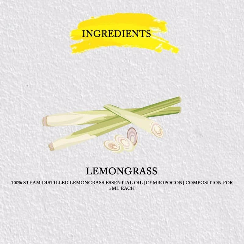 Lemongrass Essential Oil Pure Steam Distilled