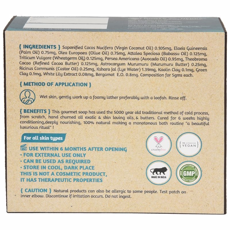 Nourishing Avocado, Bergamot & White Lily (cold Process Gourmet Soap) 6 Weeks Cured Traditional Recipe Handmade Soap