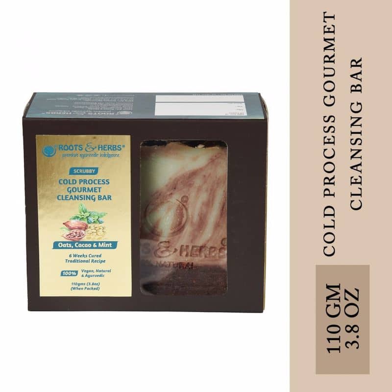 Scrubby Oats, Cacao & Mint (cold Process Gourmet Soap) 6 Weeks Cured Traditional Recipe Handmade Soap