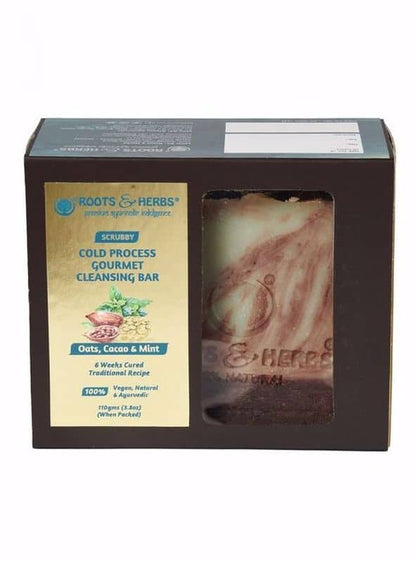 Scrubby Oats, Cacao & Mint (cold Process Gourmet Soap) 6 Weeks Cured Traditional Recipe Handmade Soap