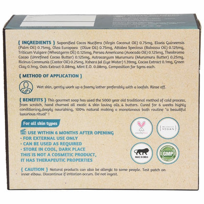 Scrubby Oats, Cacao & Mint (cold Process Gourmet Soap) 6 Weeks Cured Traditional Recipe Handmade Soap