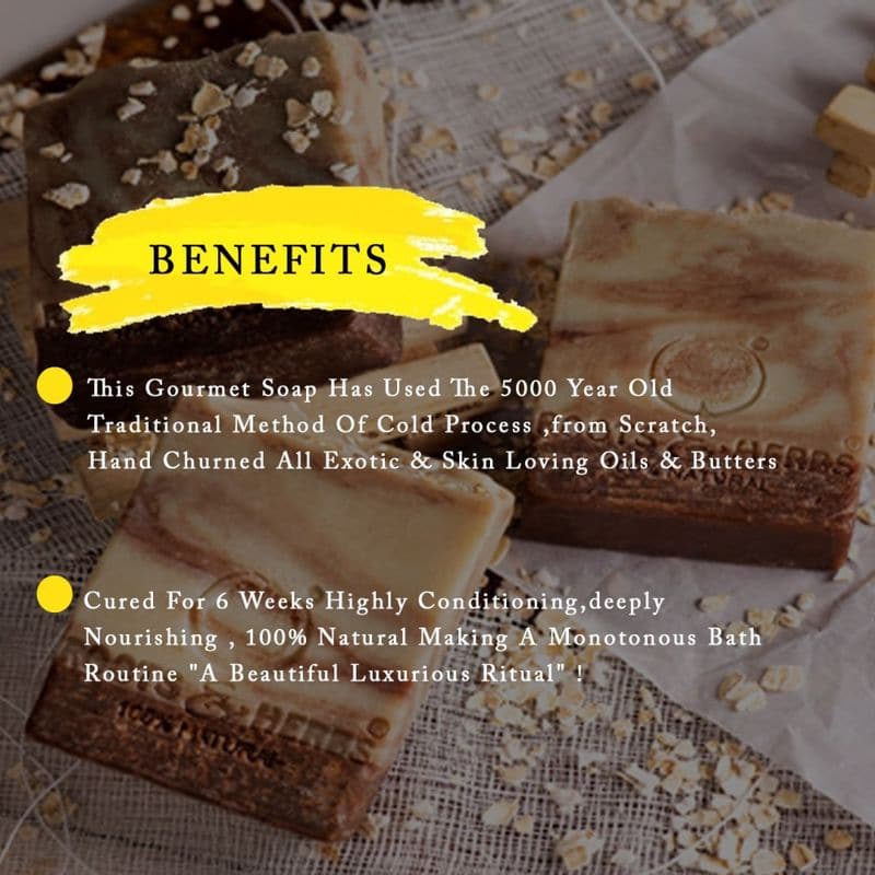 Scrubby Oats, Cacao & Mint (cold Process Gourmet Soap) 6 Weeks Cured Traditional Recipe Handmade Soap