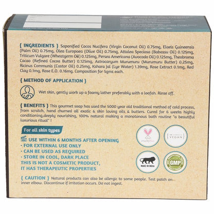 Cleansing Red Clay & Damask Rose (cold Process Gourmet Soap ) 6 Weeks Cured Traditional Recipe Handmade Soap