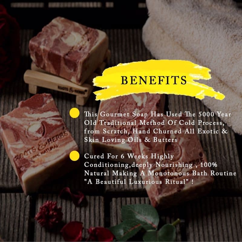 Cleansing Red Clay & Damask Rose (cold Process Gourmet Soap ) 6 Weeks Cured Traditional Recipe Handmade Soap