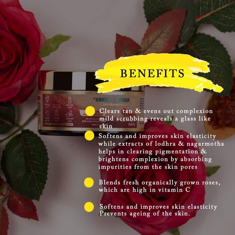 Indian Rose & Red Sandalwood Sugar Face Scrub  (all Skin Types)