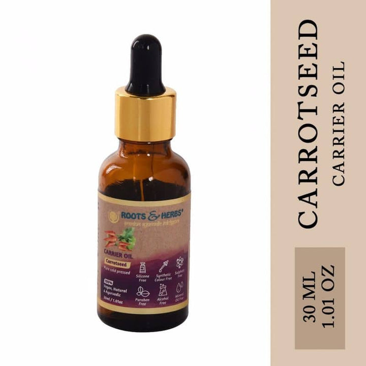 Refined Carrot Seed Carrier Oil - Pure, Organic Premium Oil For Skin, Hair & Nails
