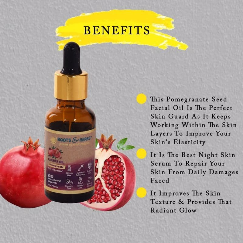 Pomegranate Carrier Oil Pure & Cold Pressed