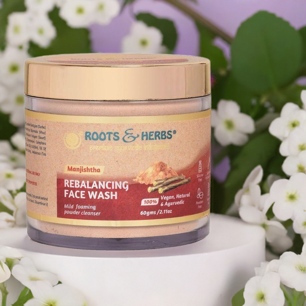 Manjistha  Face Wash Lep Mild Foaming Powder Facial Cleanser (oily -combination Skin)