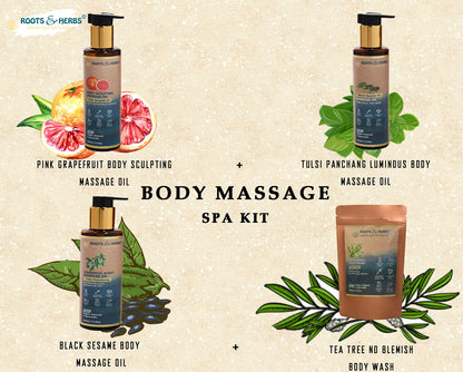 Body Massage Spa Kit with herbal oils by Roots & Herbs